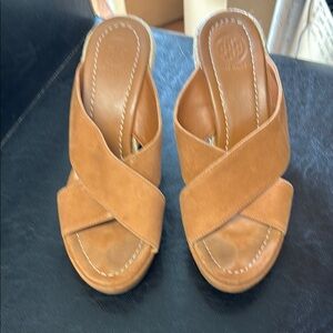 Tory Burch, Women's Tan Slide , wedge, Sandals, size 7